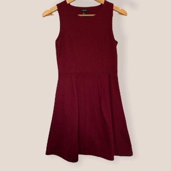 F21 Red Ribbed Dress - Picture 1 of 9